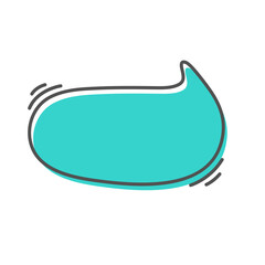 Hand drawn text box. Cute cartoon style talking dialogue.