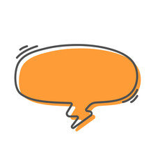 Hand drawn text box. Cute cartoon style talking dialogue.