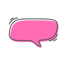 Hand drawn text box. Cute cartoon style talking dialogue.