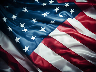 American flag background. Close-up of United States of America flag