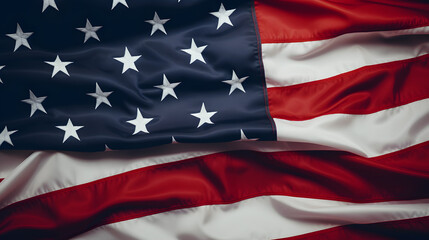 American flag background. Close-up of United States of America flag