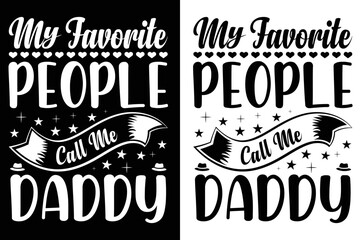 Vector Fathers day creative typography t shirt design template