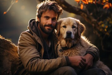 A Heartwarming Embrace: Hugging  a Furry Friend