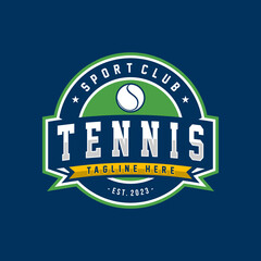 Obraz premium Tennis logo icon design, sports badge template. Vector illustration