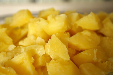 boiled and crushed boiled potatoes, boiled delicious potatoes,