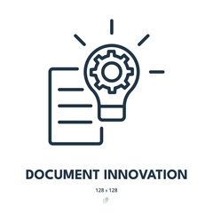 Document Innovation Icon. File, Page, Data. Editable Stroke. Simple Vector Icon