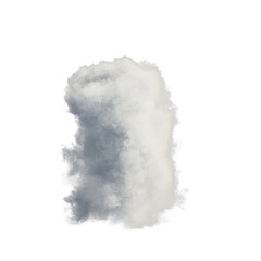 Cloud isolated transparent background 3d rendering
