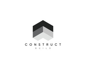 Modern construction logo design template. Design for architecture, planning, structure, industry, construct, build, real estate and property.