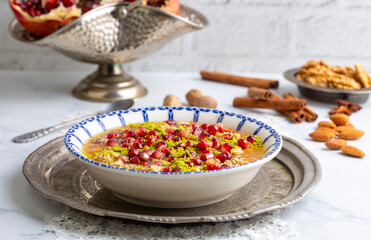 Traditional delicious Turkish dessert; Ashura (Asure)