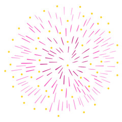Firework flat illustration