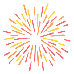 Firework flat illustration