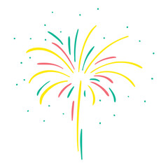 Firework flat illustration