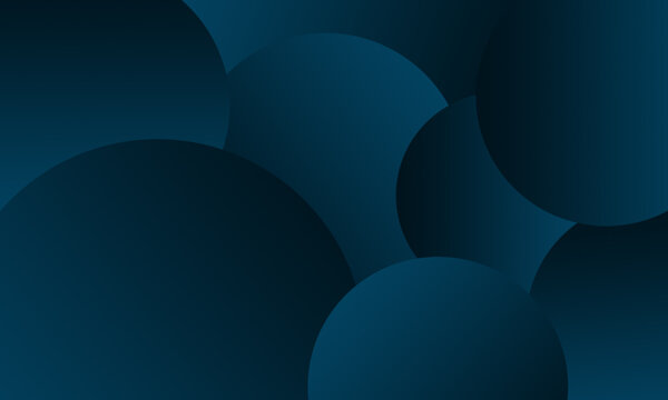 Dark blue background with circles for social media. Gradient wallpaper. Seamless circle.