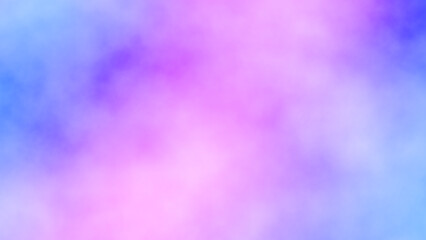 Pink blue purple сloudy pastel gradient background 8k 16:9. Colored smoke. Digital watercolor texture. Fluffy backdrop. Banner, poster, cover, web header, blog, presentation design. Ethereal fantasy