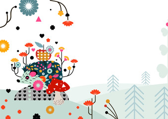 abstract background hedgehog