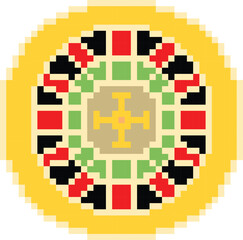 casino Roulette pixel art vector