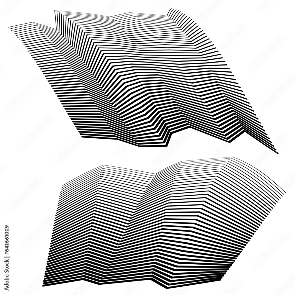 Aufkleber abstract lines colors design element on white background of waves. vector illustration eps 10 for gr