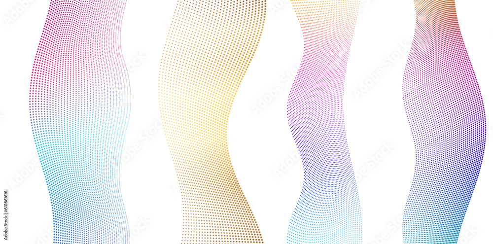 Aufkleber abstract lines colors design element on white background of waves. vector illustration eps 10 for gr