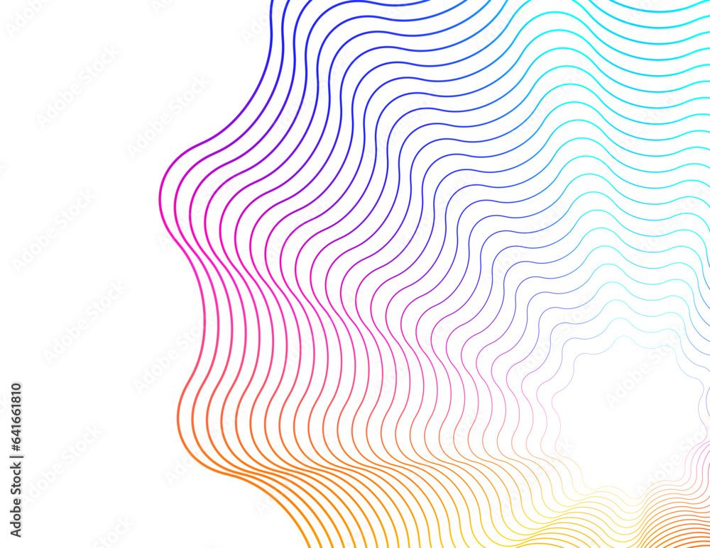 Poster abstract lines colors design element on white background of waves. vector illustration eps 10 for gr
