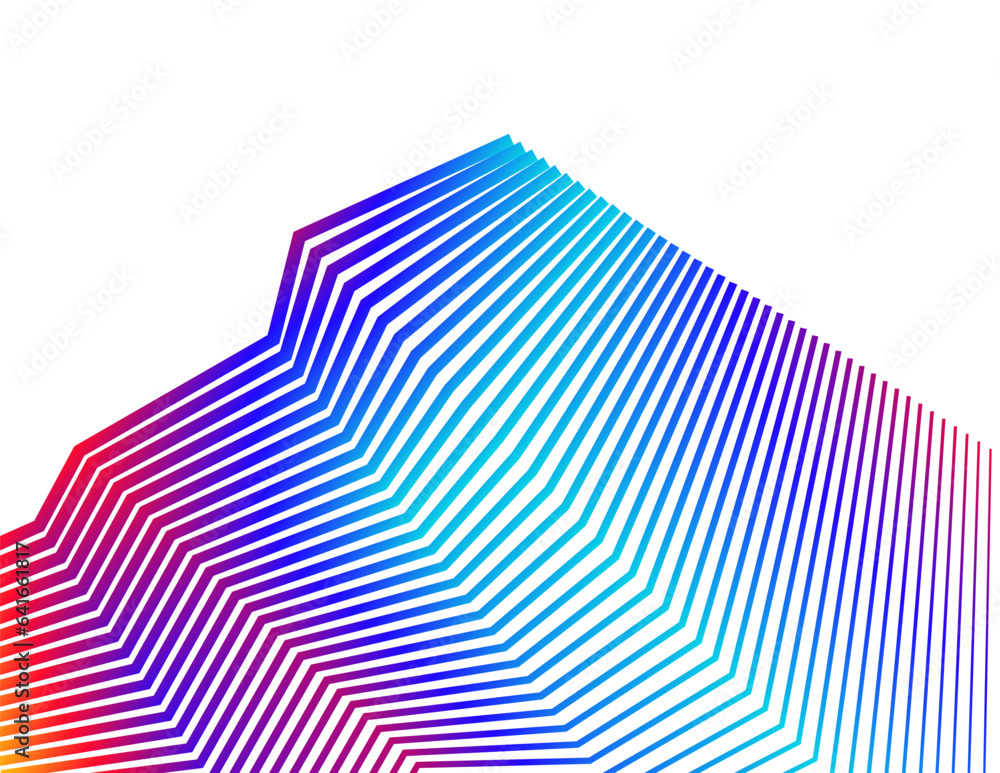Poster abstract lines colors design element on white background of waves. vector illustration eps 10 for gr