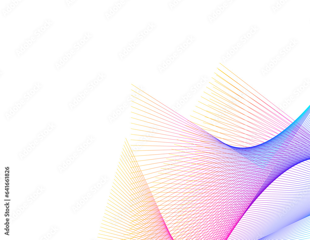 Aufkleber abstract lines colors design element on white background of waves. vector illustration eps 10 for gr