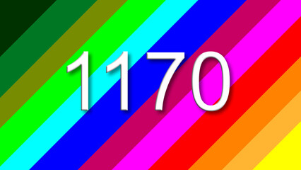 1170 colorful rainbow background year number