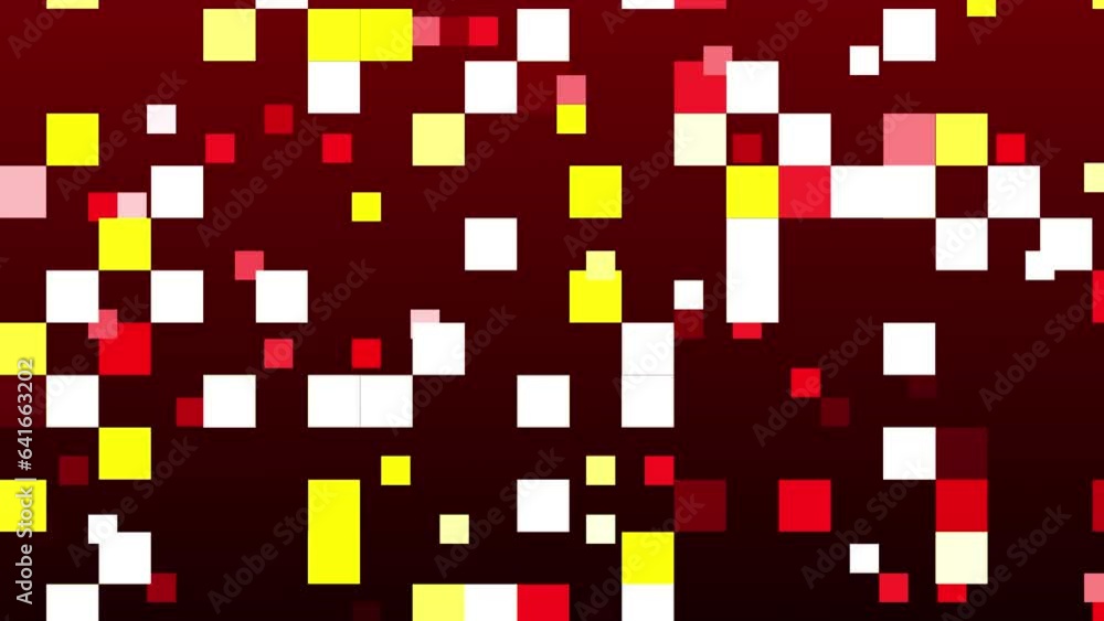 Poster creative background animation made of squares. technology background with glowing geometric square p