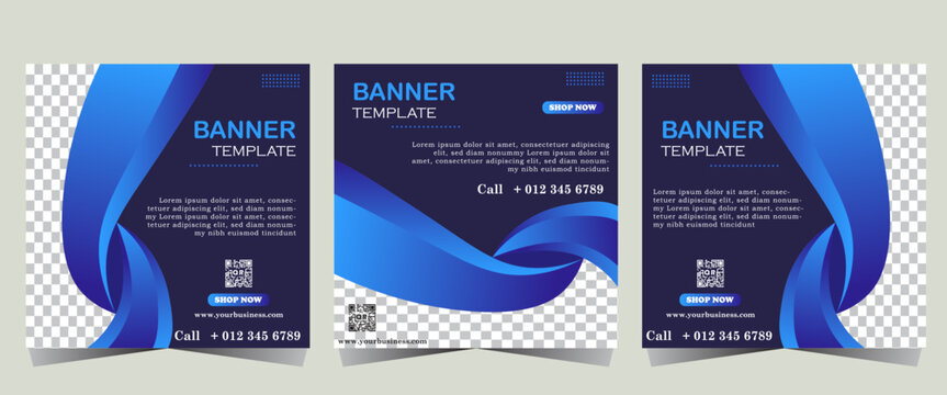 Social Media Post template, Business marketing and seminar webinar and social media post, concept design. online marketing promotion banner. 