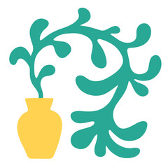 Flowers,organic trendy modern naive floral shape,botanical groovy simple aesthetic plant.Hand-drawn minimal style,abstract boho summer naive decor.Isolated.Vector illustration