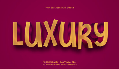 Luxury gold3d editable premium vector text effect