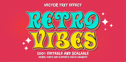 Retro type 3d editable vector text style effect, suitable for ancient themes
