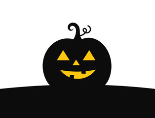 Halloween Jack O Lantern pumpkin white background. PNG illustration.