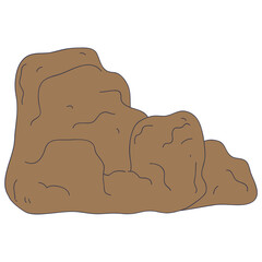 Sea rock cartoon illustration