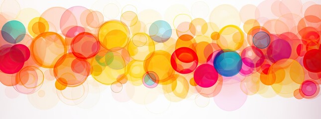 rainbow circles in different colors, in the style of contemporary candy-coated, abstraction