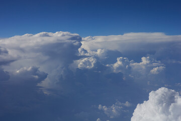 Clouds, view from the plane window