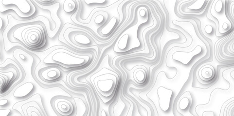 Fototapeta premium Topographic line contour map background, geographic grid map abstract backdrop. Black on white contours vector topography stylized height of the lines. Topographic contour map. 