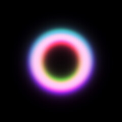Ring abstract torus shape on a black background.