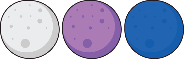 vector full moon collection for Halloween event elements