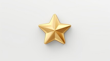 Gold best star rating 3d icon design element isolated on white background of success evaluation rank symbol or satisfaction product quality sign feedback and golden premium experience, Generative AI
