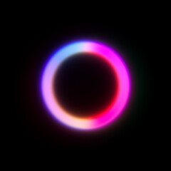 Ring abstract torus shape on a black background.