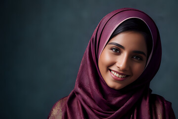 portrait of a woman in hijab, scarf, Muslim girl in Islamic dress