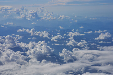 Clouds, view from the plane window