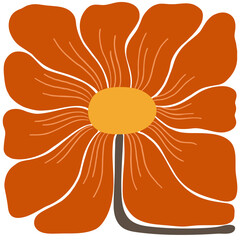 Square floral illustration