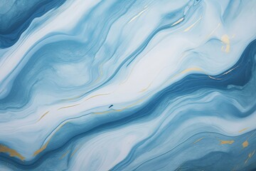 beautiful texture of blue marble with white and gold veins. Generative AI