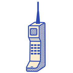 Brick phone line filled illustration