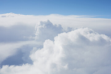 Obraz premium Clouds, view from the plane window