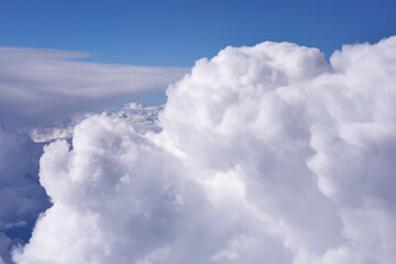 Clouds, view from the plane window