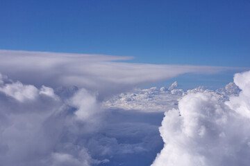 Clouds, view from the plane window