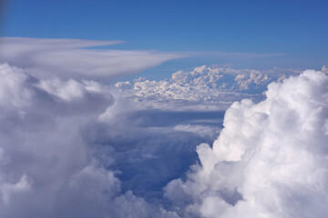 Clouds, view from the plane window