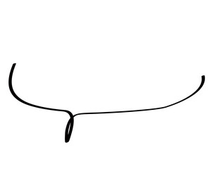 シンプルな手書きのゆるカワな吹き出し/ライン